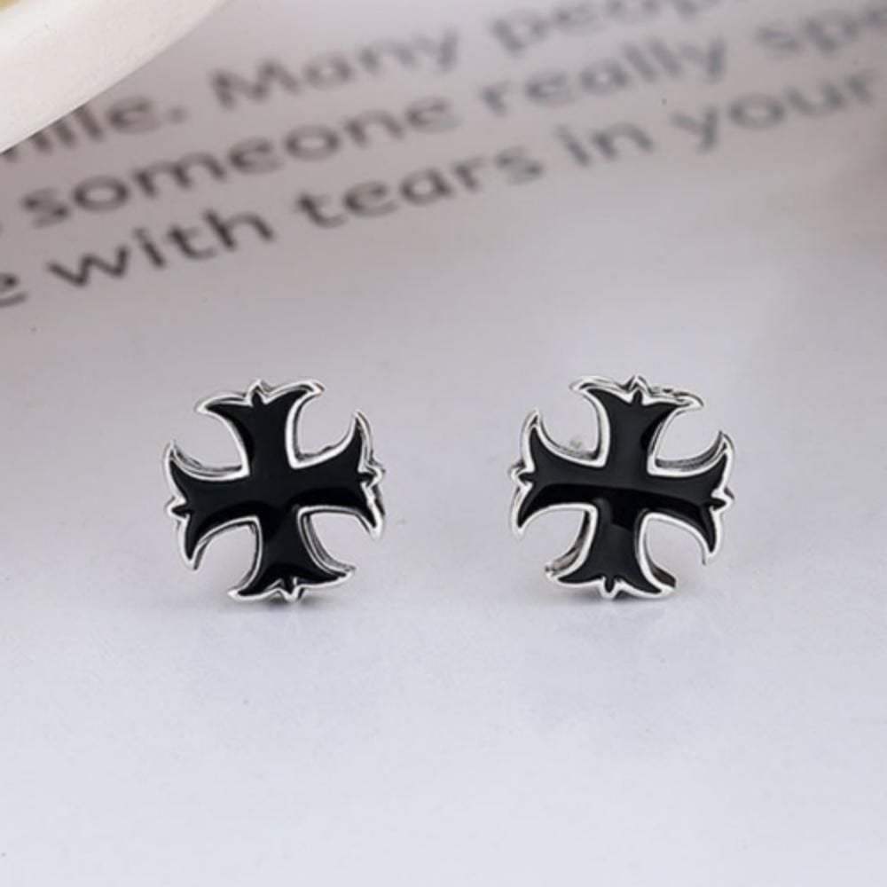 

Сережки Срібло 925 Хрест Повсякденні Прості