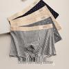 Men's Autumn/Winter Antibacterial Plaid Cotton Boxer Briefs - Soft, Comfortable, Breathable