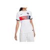 Nike 2023-2024 Paris Saint-Germain Sports Crew Neck Short Sleeve Football Shirt Women Tops White DX2734-101