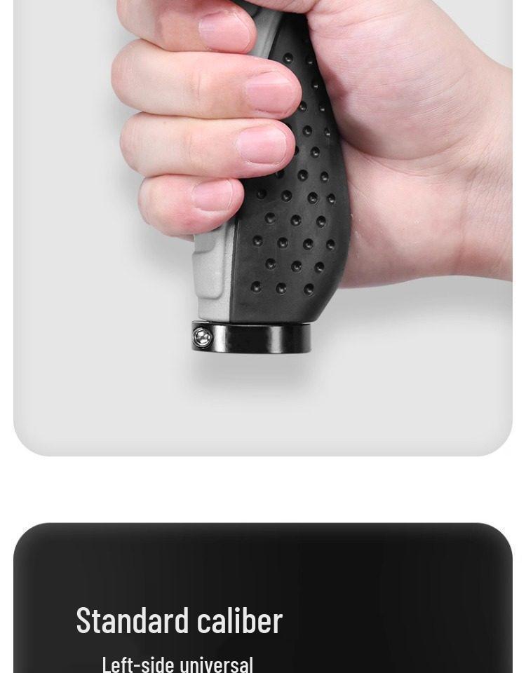 Aluminum Alloy Lock-on Non-slip Mountain Bike Handlebar Grips with Rubber Bar Ends