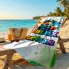 Roblox Personalized Text Beach Towel Super Soft & Absorbent Perfect for Traveling Yoga Camping and Swimming