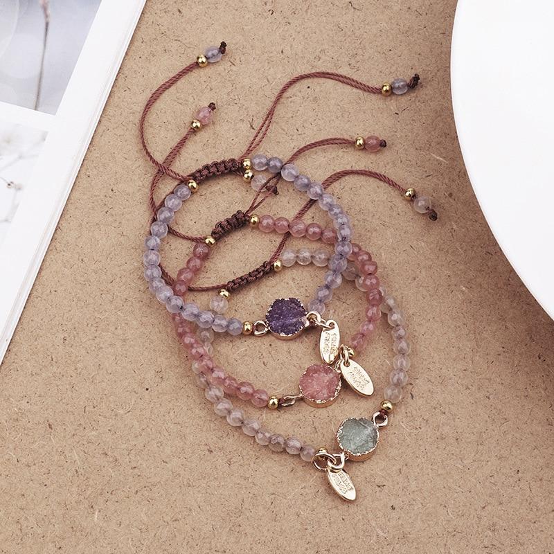 Lady Bracelets Natural Stone Bracelets Rope Chain Bracelets Handmade Quartz For Women Jewelry Voguish Fashionable JewelryFashion Bracelets