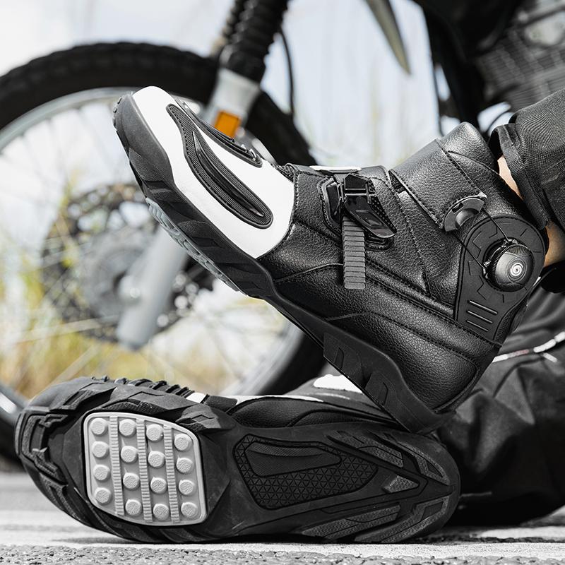 36-48 Unisex motociklu zābaki, liela, maza āda, Citron pretslīdes motociklu zābaki