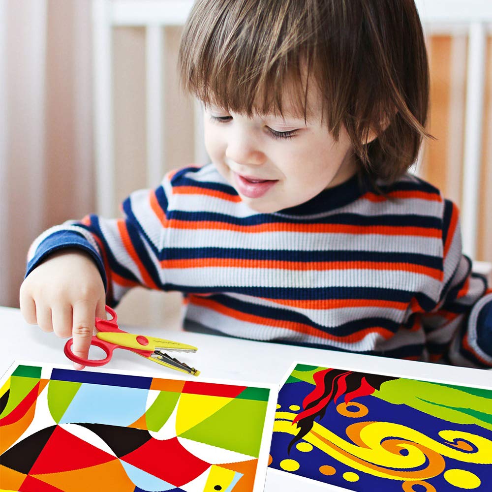 1/6pcs Student Diy Color Album Decorative Lace Secure Scissors Paper Cutter Kids Creative Diary Craft Tools For Gifts Supplies