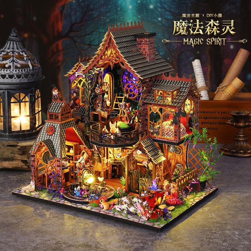 DIY Miniature House Magic Forest Elves Handmade Assembly Model Villa Decoration Creative Gift