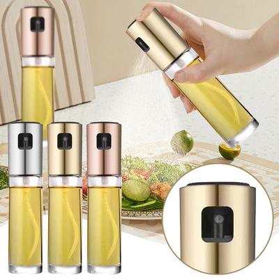 Press-type Oil Sprayer Household Electroplating Oil Sprayer Outdoor Barbecue Oil Pot Seasoning Bottle Kitchen Spray Oil Control Bottle