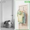 Double Folding Over Door Hooks, Portable Drying Rack for Laundry, Bathroom, Bedroom & Travel Storage ()