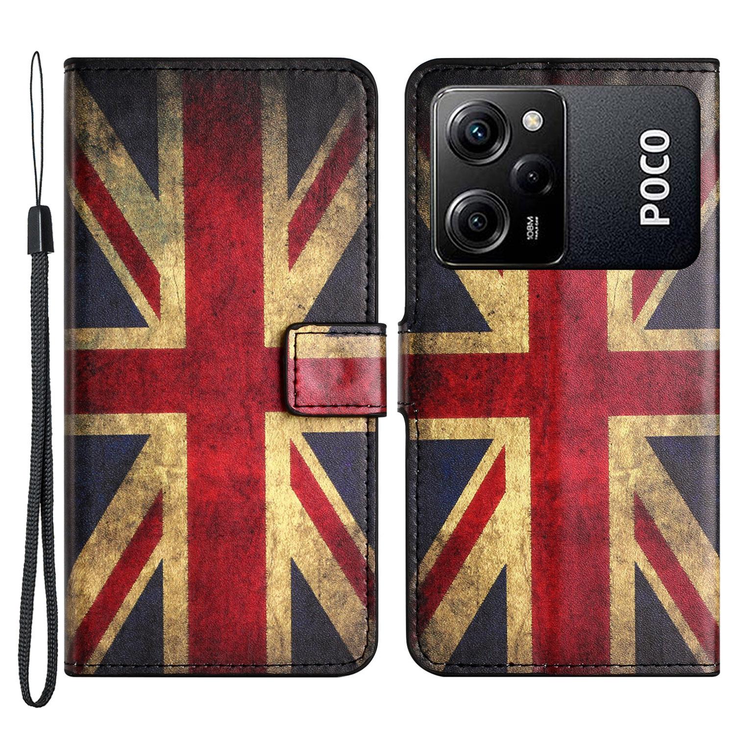 

Для Xiaomi Poco X5 Pro 5G/Redmi Note 12 Pro Speed 5G Чехол для телефона из ПУ кожи с печатью узора, кошелек-подставка Union Jack