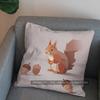 2D Geometric Squirrel Pattern Throw Pillow Cover Pattern Cushion Cover Suitable For Sofa Bedroom Car Pillow Cover