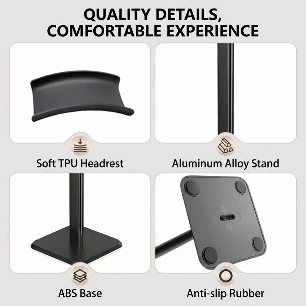 With Phone Stand Headphone Stand Modern Headphones Stand Rack Headset Holder Workstation