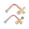Traight Elbow 90 Degree Fit 1/4" 3/8" 1/2" Od Copper Tube 3 Ways Angle Stop Valve Fitting Air Conditioner