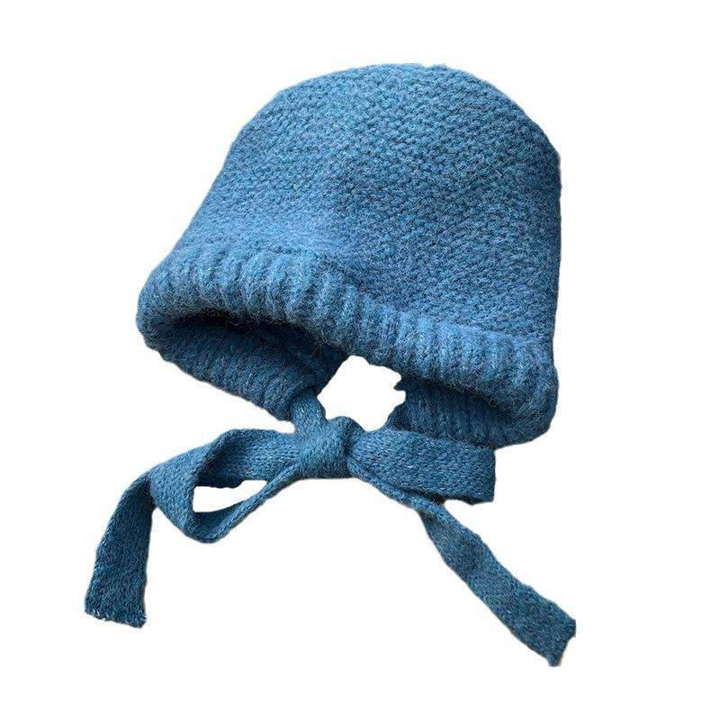 Balaclava Korean Style Bag Hat Autumn and Winter Warm Bag Head Ear Protection Hat Strap Knitted Wool Hat Pile Hat