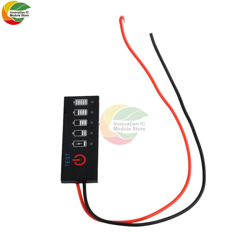 Li-Ion Battery Indicator Board Battery Indication Module with Anti Reverse Connection Function for LED Voltage Display