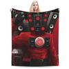 Coperte Titan Speakerman Skibidi Toilet Coperta Plaid in Lana Biancheria da Letto Decorazione Divano Copriletto Ultra Morbido Caldo