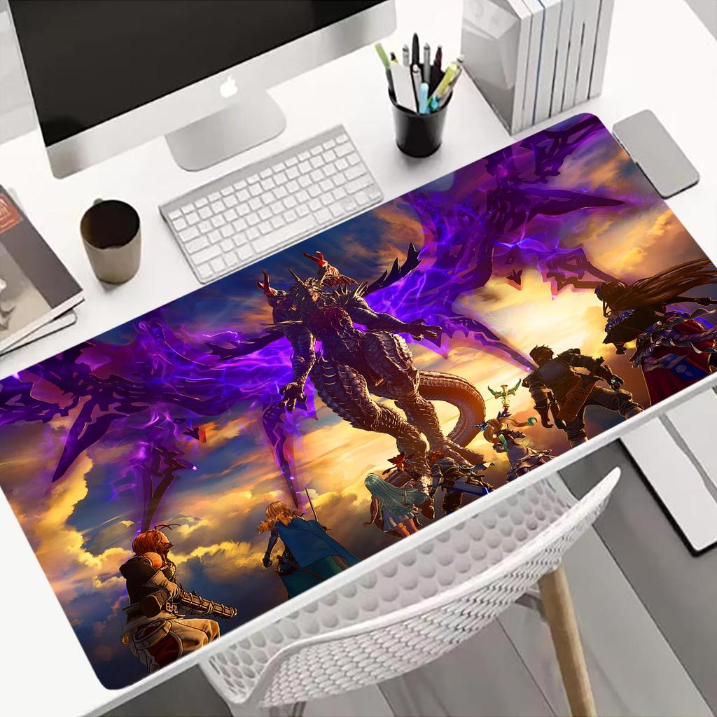 Gaming Mouse PadLarge Size Desk Mat Antislip BaseStitched EdgesCool Blue Underwater Anime Girl with Bubbles Printfor Gamer