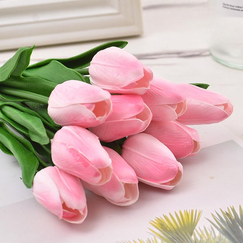 Mini Tulip Simulation Flower Wet Shooting Ornaments, Home Decoration Artificial Flowers, Dried Flower Bouquets