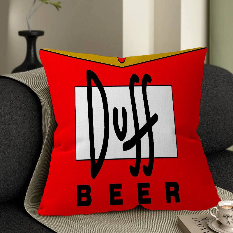 

Ft D-Duffs Beer Personalized Pillow Dust Cover Bedroom Kids Party Decoration Pillowcase Birthday Children Gift 12x12Inch