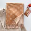 Luxury Warm Cashmere Scarf Women Winter Wraps Shawl Double-Sided Floral Print Pashmina Bufanda Travel Poncho Stoles Echarpe