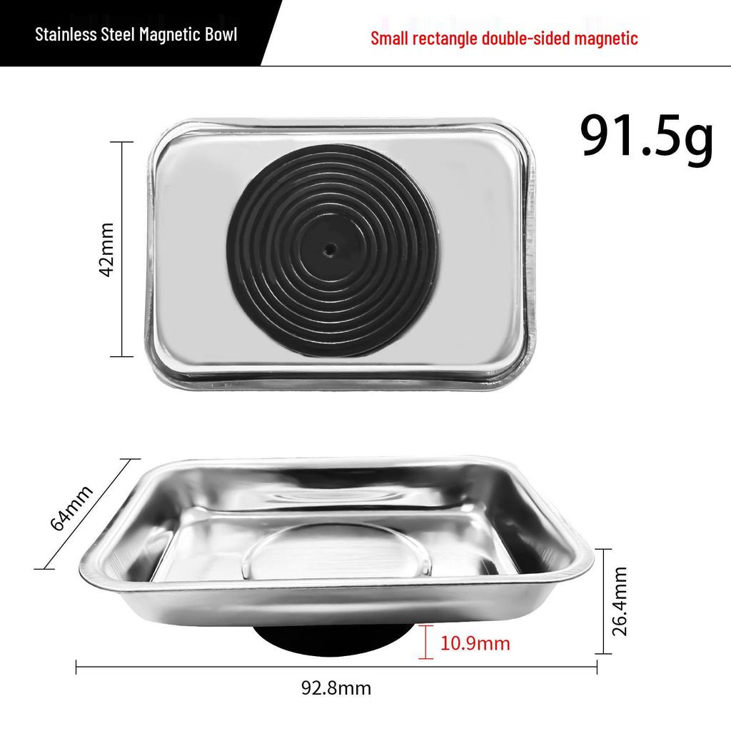 Magnetic Tool Bowl: 3/4/6 Inch Stainless Steel Storage for Small Parts & Auto Repair Tools