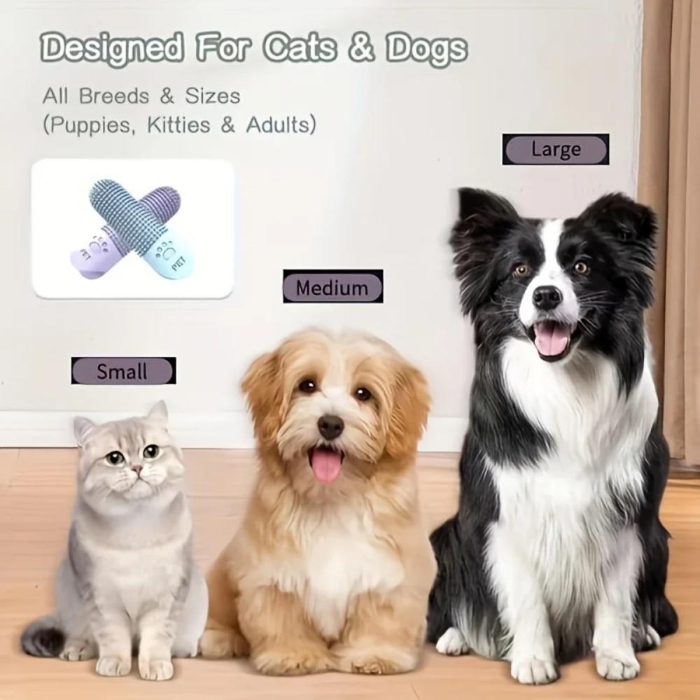 360° Silicone Finger Toothbrush, Pet Teeth Cleaning Tool, Gentle Dental Care for Dogs and Cats of All Breeds