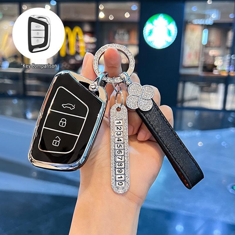 JAC Car Key Cover for Jiayue A5, X4, X7, iC5, iEVS4/7S/T8, and Ruifeng S4/S7/M6