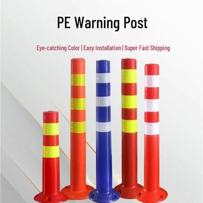 75CM Reflektierender Kunststoff-Sicherheitspolller: PU Elastische Warnbarriere für die Verkehrssicherheit