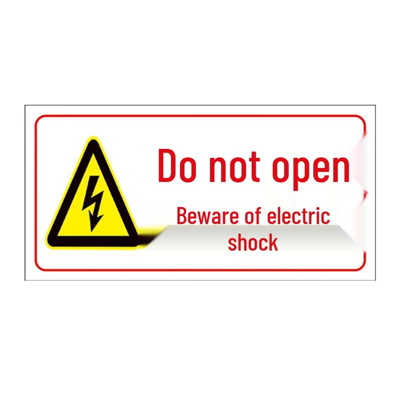 Strictly Prohibited to Open Electrical Box Warning Sign