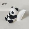 Car Interior Styling Ornaments 3D Printed Panda Ornaments, Cute & Pillow Desktop Figurine, Stress Relief Sculpture Compact Shelf Decorations for Home