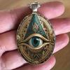 Exquisite Patterned Glass Pendant Necklace, Versatile Necklace