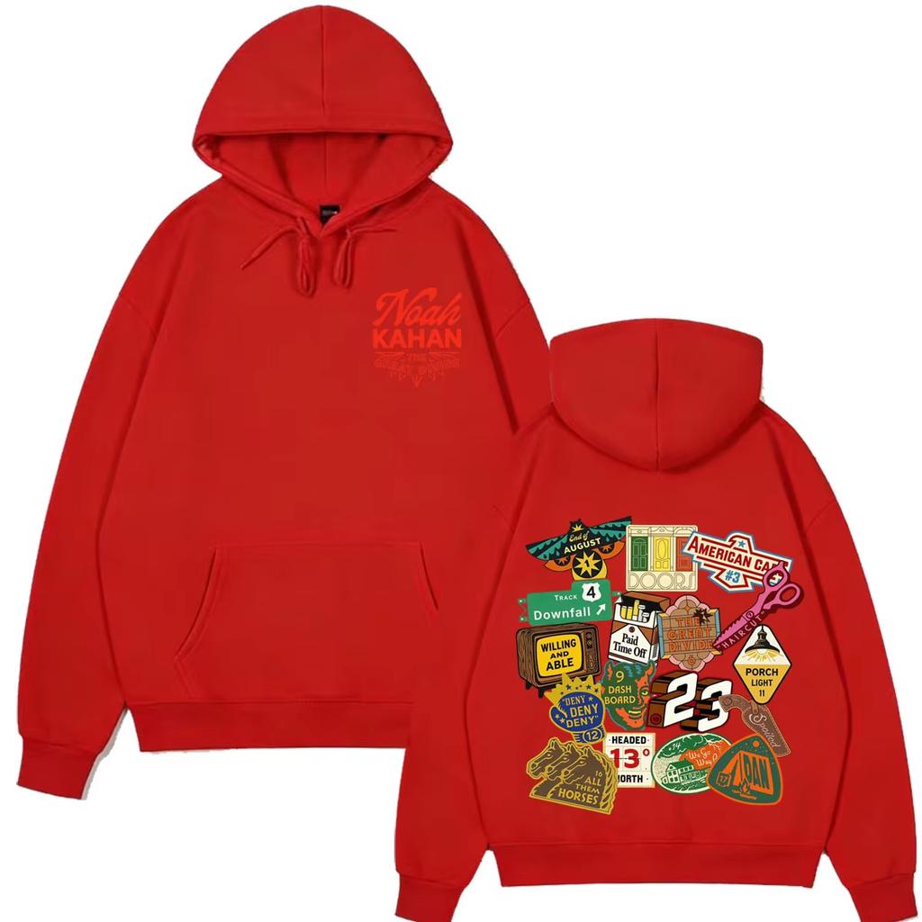 Noah Kahan The Great Divide Tour 2026 Graphic Hoodie Men Women Y2K Gothic Cotton Oversized Sweatshirt Trendy Streetwear for Daily Looks