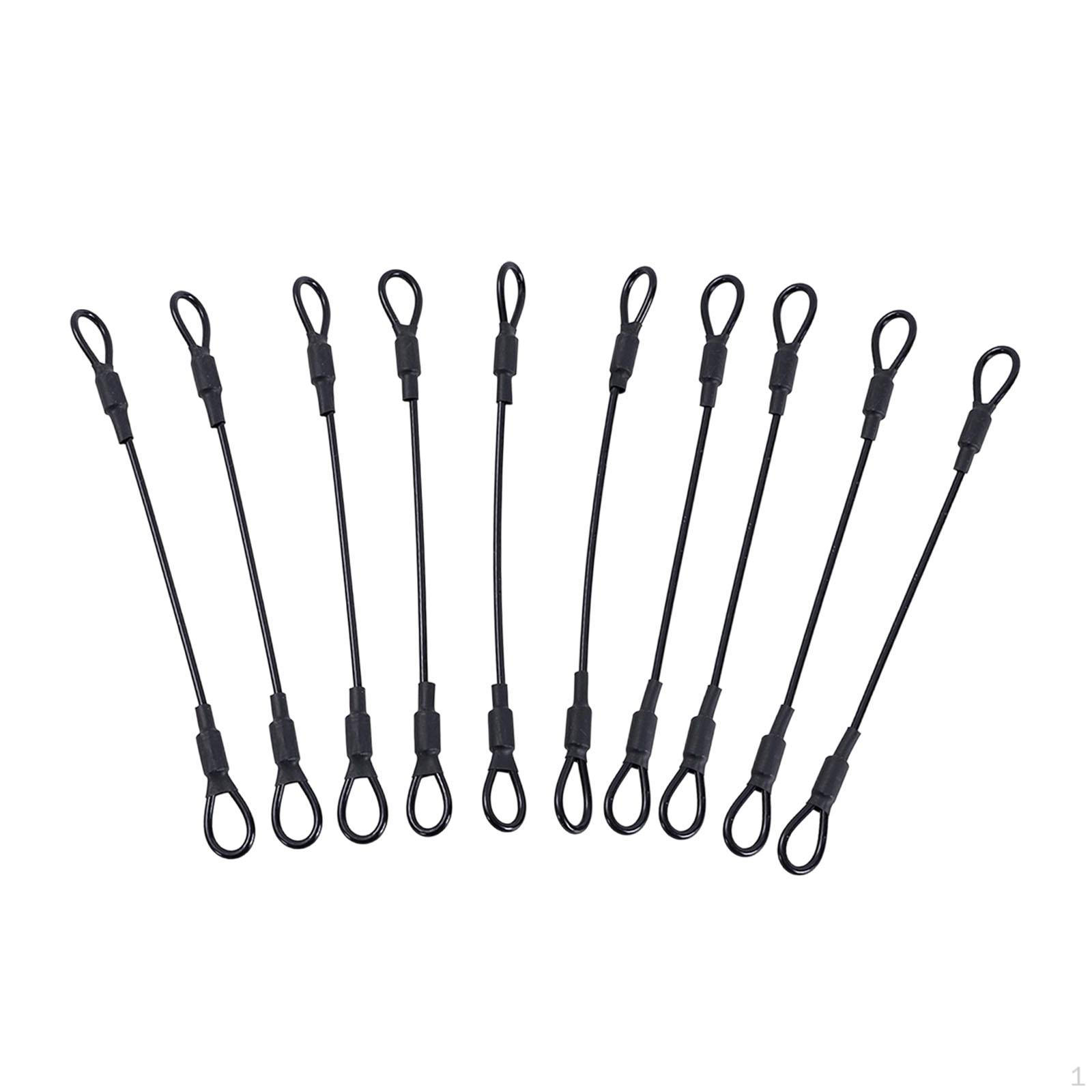10 Pieces Stainless Steel Wire Rope Lock Security Chain Link Heavy Duty Loop End Cable Lanyard for