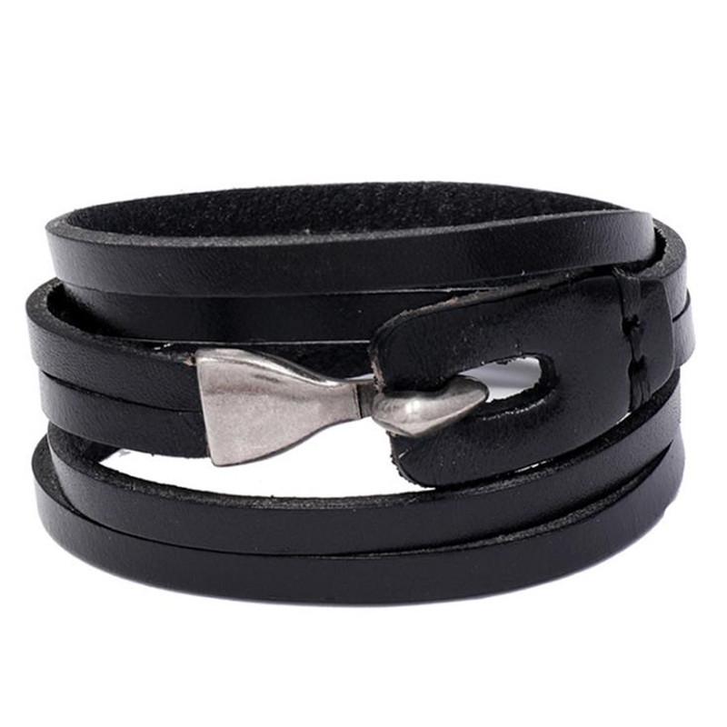 Trendy European & American Punk Retro Multi-layer Cowhide Bracelet - Simple Student Fashion Accessory