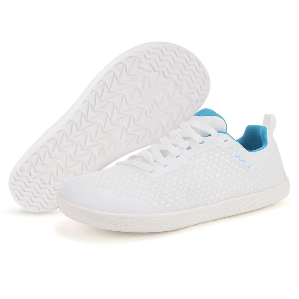 Zapatos minimalistas descalzos Zapatos de entrenamiento cruzado Antideslizantes Puntera ancha Zapatos para caminar Transpirables Ligeros Zapatillas de tenis para Hombre Mujer