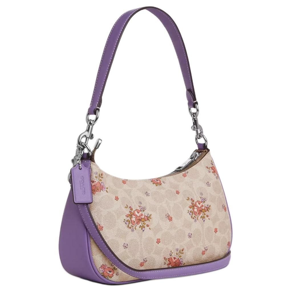 Coach Teri 24 Tracolla Regolabile Staccabile Borsa a Spalla in Tela Rivestita Media Borsa Tote da Donna CAL37-SVSAS