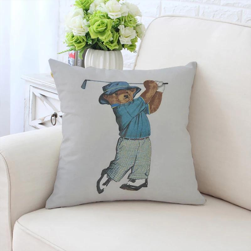 45x45cm sofa decorative cushion cover fashionable bear pillow cover bed decorative pillowcase customized gift chair backrest