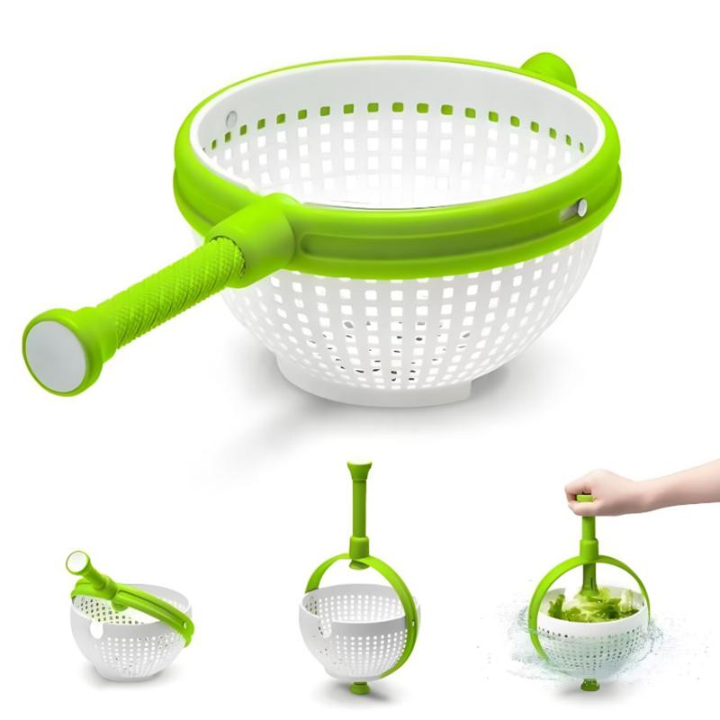 Rotační odkapávací koš na zeleninu a ovoce, salátový odkapávací koš, rotační koš na dehydrataci a skladování vody, rotační odkapávací koš