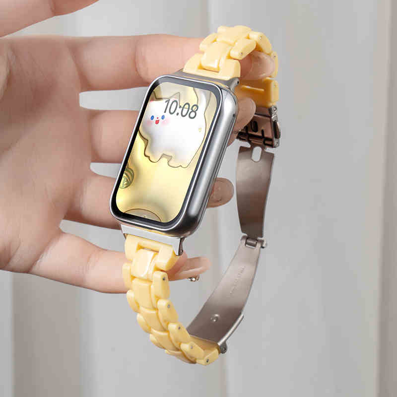 

Тонкий ремінець Candy для Samsung Galaxy Fit 3 Fashion Loop для аксесуарів Correa для смарт-годинника Samsung Fit 3 For Galaxy Fit 3 жовтий