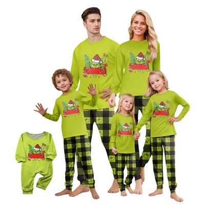 Christmas Print Cute Family Set Pajamas, Home Clothes, Family Set Long Sleeve Top Pants Set
