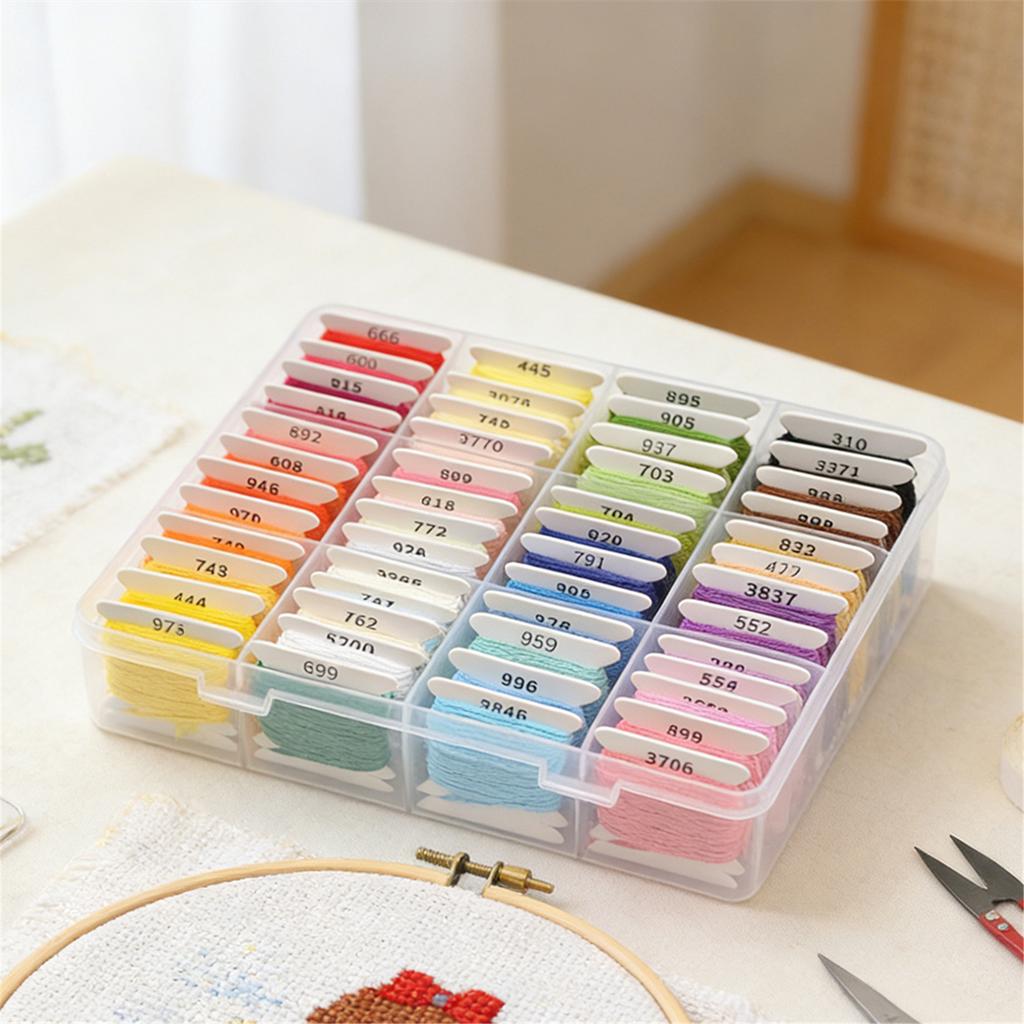 DIY Embroidery Thread with Organizer Box Cross Stitch Supplies Sewing Embroidery Thread Set for Halloween Christmas Mothers Day