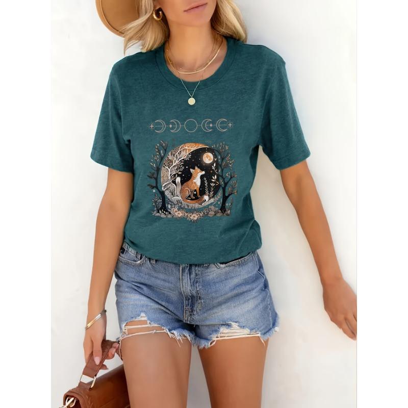 

Round neck spring and summer casual short-sleeved T-shirt S