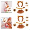 Girls Lion Costume Accessories Set Comfortable to Wear Bow Tie, Tail and Nose