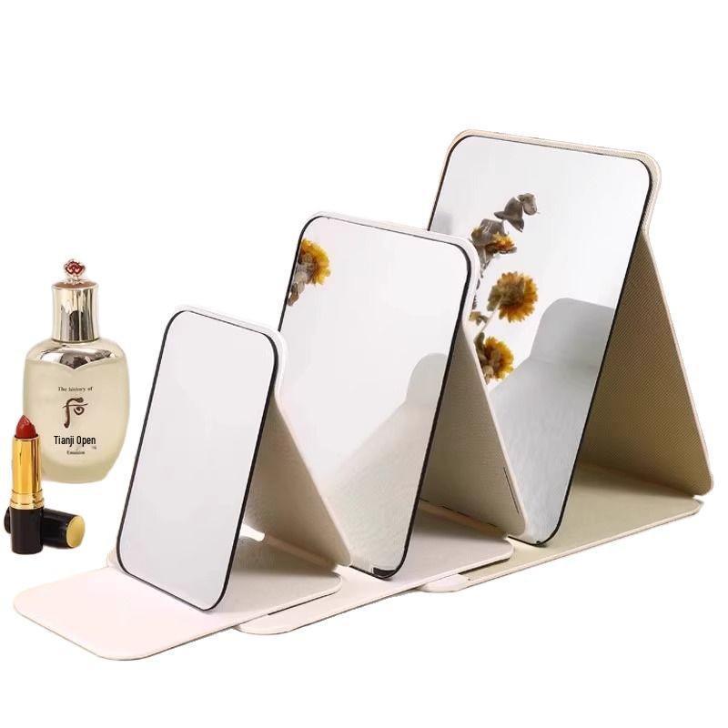 Portable Foldable Makeup Mirror - High Definition, Desktop, Available in Various Sizes for Student Dormitory or Home Use