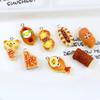 12Pcs Lovely Animals Bear Bread Simulation Resin Charms Resin Fish Pendant for Earrings Necklace Keychains DIY Jewelry Make