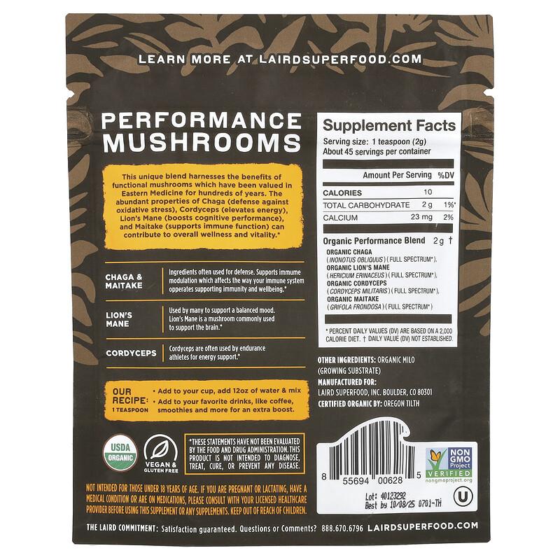 Performance Mushrooms, 3.17 Oz (90 G)