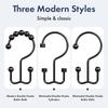 Matte Black Shower Curtain Ring Metal Shower Curtain Ring Double Hook Shower Curtain Ring