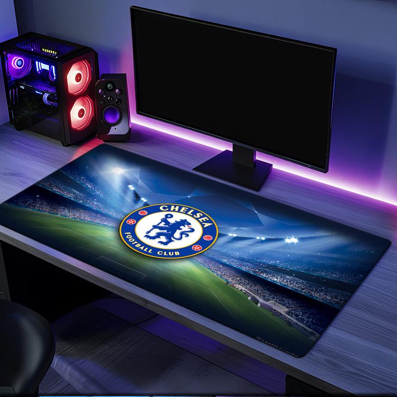 Chelsea Fc Champions League mouse pad, rubber base, esports desk mat, mouse pad for gamers and office use, gaming desk , easy to clean mat