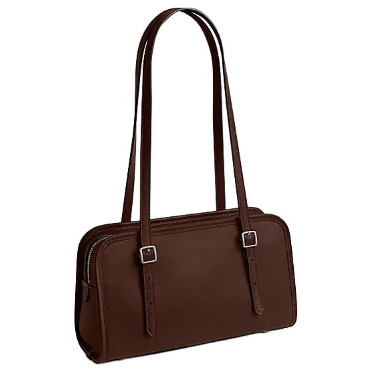 Coach Swing Zip 25 Zipper Closure Leather Underarm Handbag Women Handbags Maple-Red CM565-LHMPL