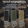 1/2 Stück Taktische Hängeschnalle Molle Nylon Gurtband Karabiner Gürtel Dreieck Schlüsselanhänger für Outdoor Klettern Camping Werkzeug Zubehör