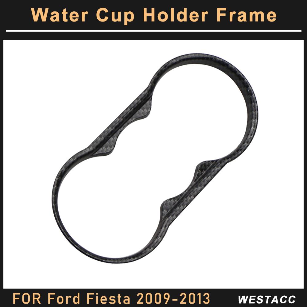 Consolă mașină ABS Suport pentru pahare de apă Decorare cadru de panou pentru Ford Fiesta MK7 2009 2010 2011 2012 2013 Autocolant de decorare