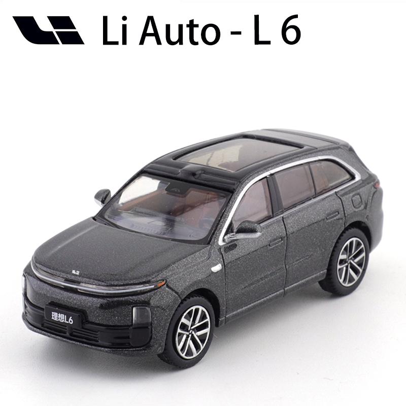 Li Auto L6 Car Model 1/64 Car Alloy Motor Vehicle Diecast Metal Model Kids Toys for Boys Friends Gifts Collect Ornaments
